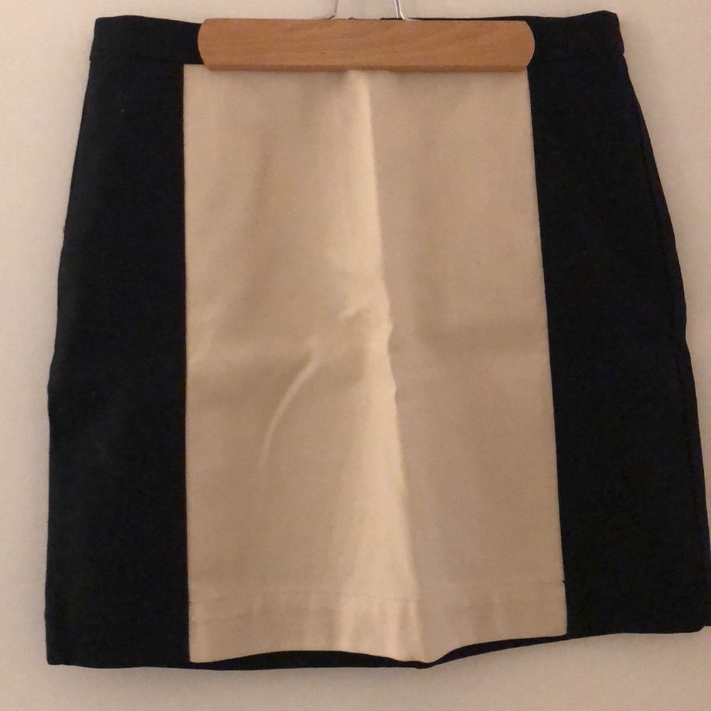Loft Black and Cream Skirt